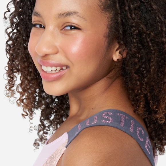 Girls swimsuit bikini size 16/18 (XL),Color block, pink with light gold trim - Picture 4 of 4